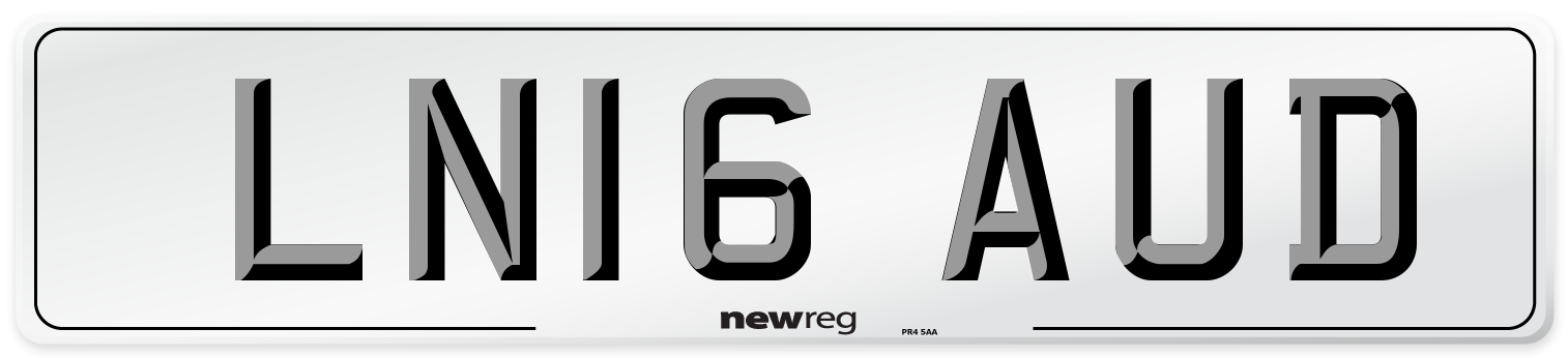 LN16 AUD Number Plate from New Reg